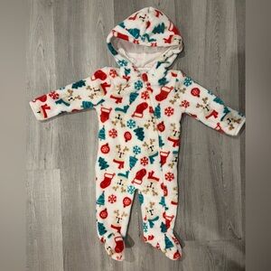 Christmas Warm Hooded One Piece Suit Cold Weather Baby Boy Girl